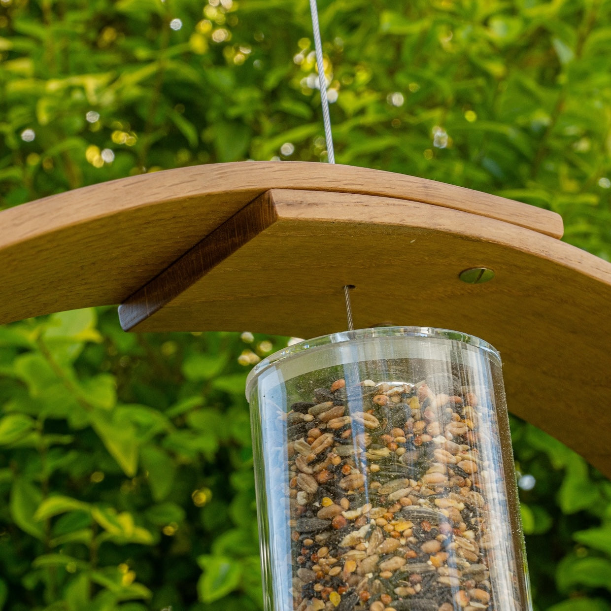 wooden bird feeder