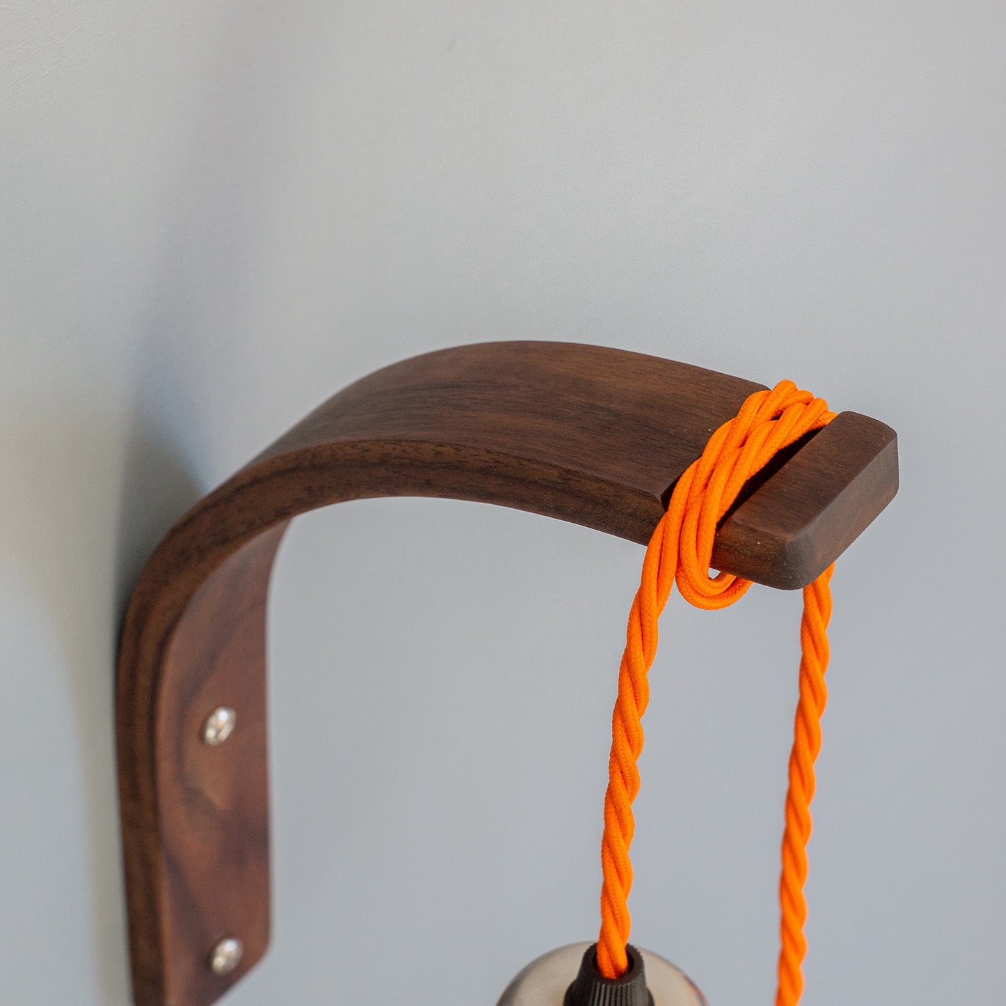 Wooden wall bracket | minimalist scandi plant hanger | curved wood light bracket