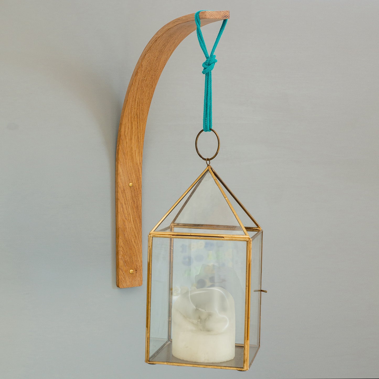 Wooden wall bracket | minimalist scandi plant hanger | curved wood light bracket