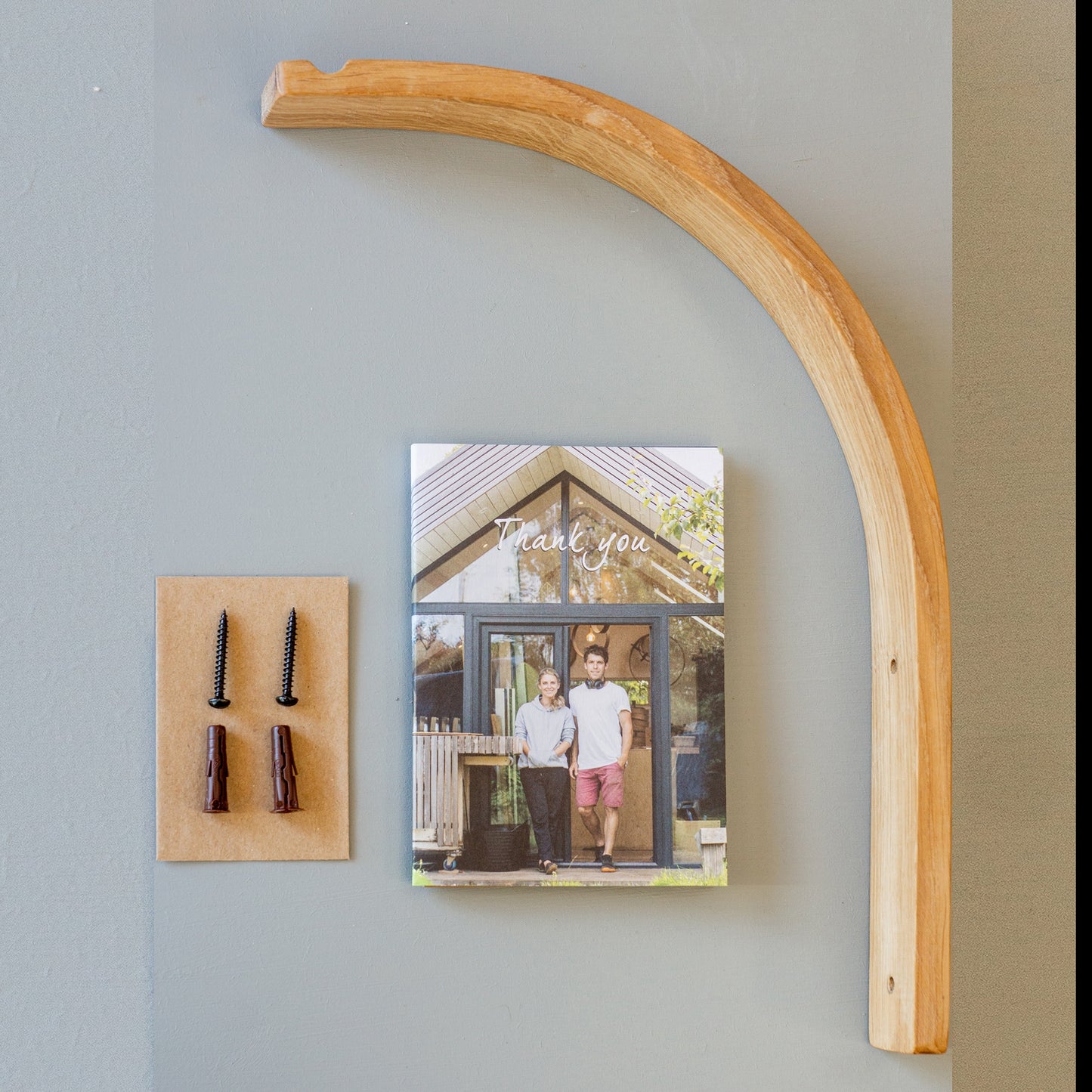 Wooden wall bracket | minimalist scandi plant hanger | curved wood light bracket