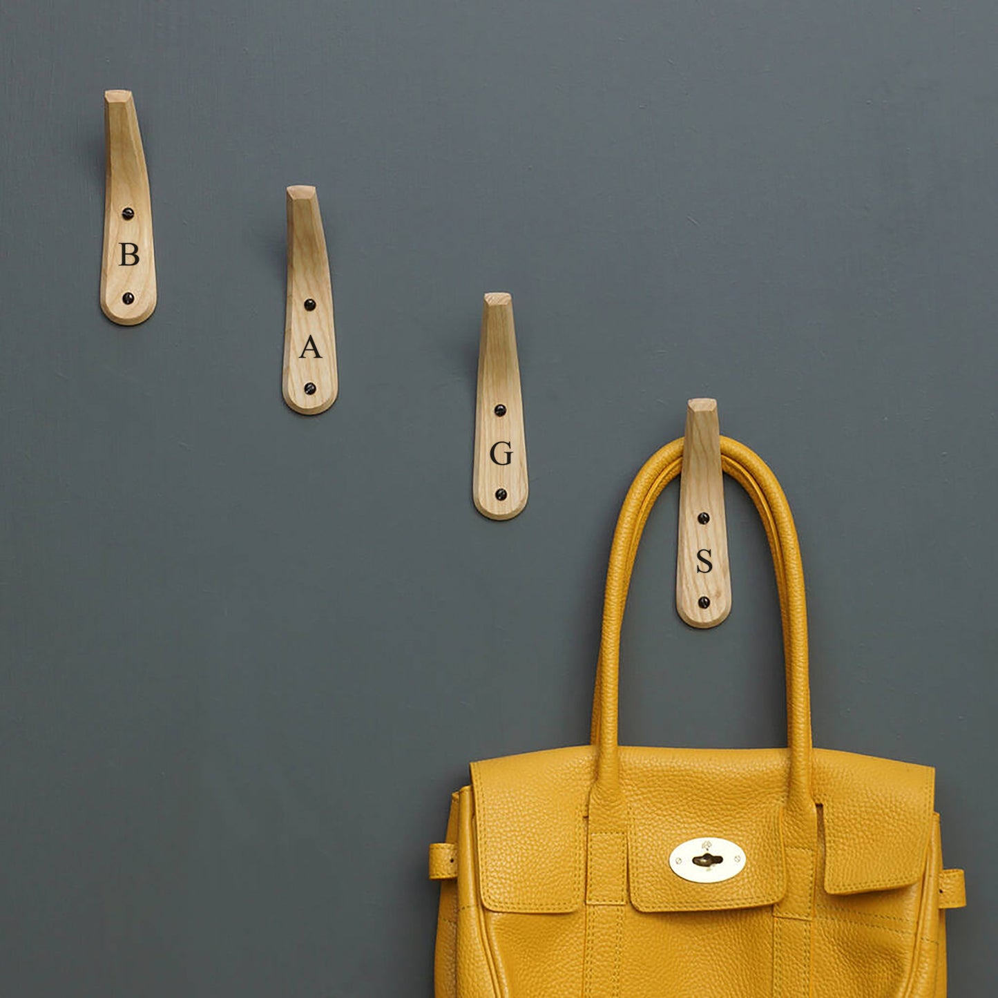 engraved bag hooks