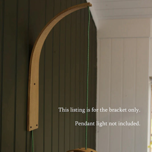 Wooden wall light bracket | Solid oak pendant wall bracket | Wall sconce lamp holder.