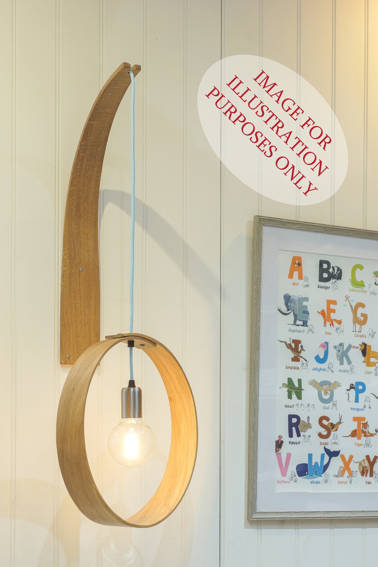 Oak Hoop Wall Light