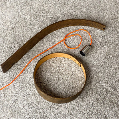 Charcoal Oak Hoop Wall Light