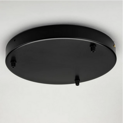 3 outlet black steel ceiling rose