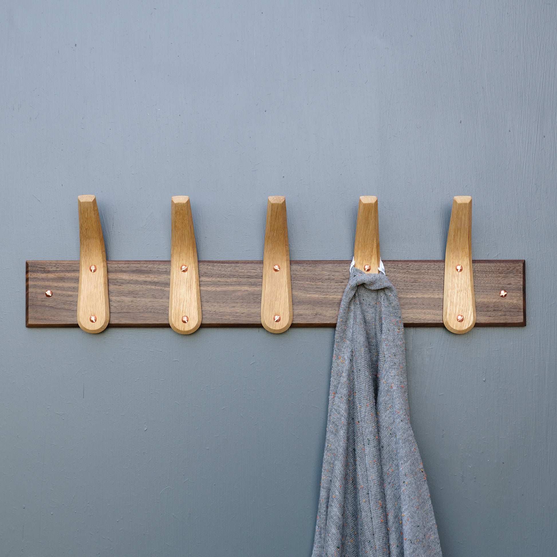 Wooden Wall Mounted Coat Rack - Main Image